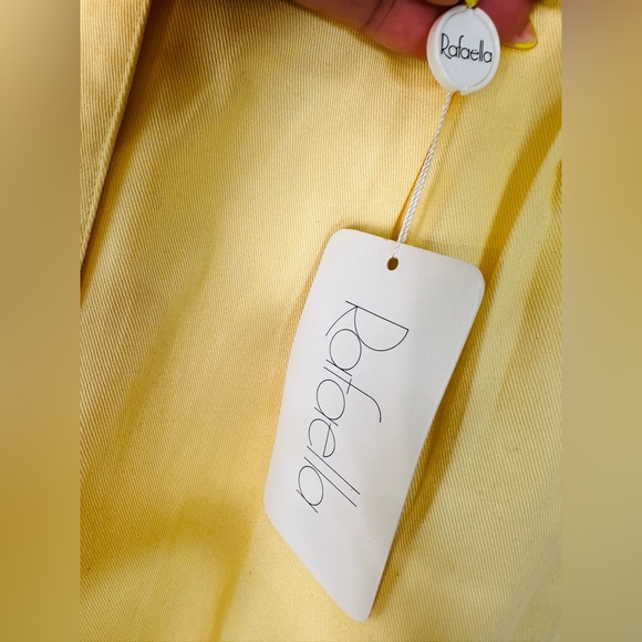 Vintage Yellow Highwaisted Pleated Front Trouser Pants By Rafaella Size 10 - Picture 6 of 9